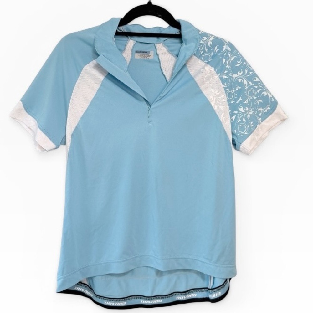 Novara Women's Short Sleeve Cycling Jersey Blue White Size Large